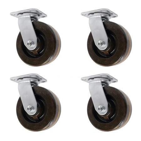 Casterhq 4"x2" HIGH Temperature PHENOLIC Wheel, Swivel Caster, 2, 4, PK4 HD-HTSO4AS